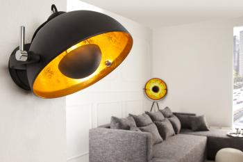 Studio wandlamp 40cm zwart/goud
